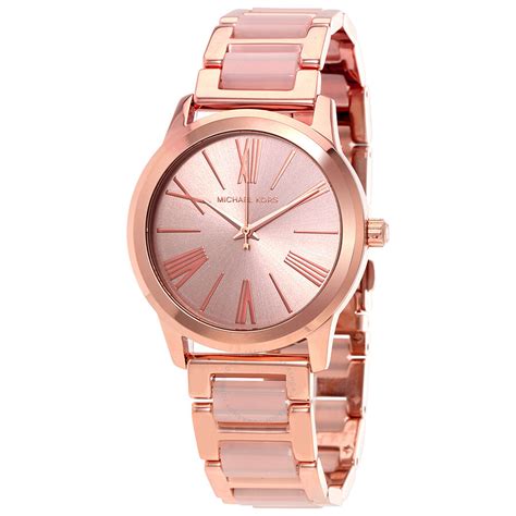 michael kors mk3595 stainless steel ladies watch rose gold-tone|Michael Kors Slim Runway Three.